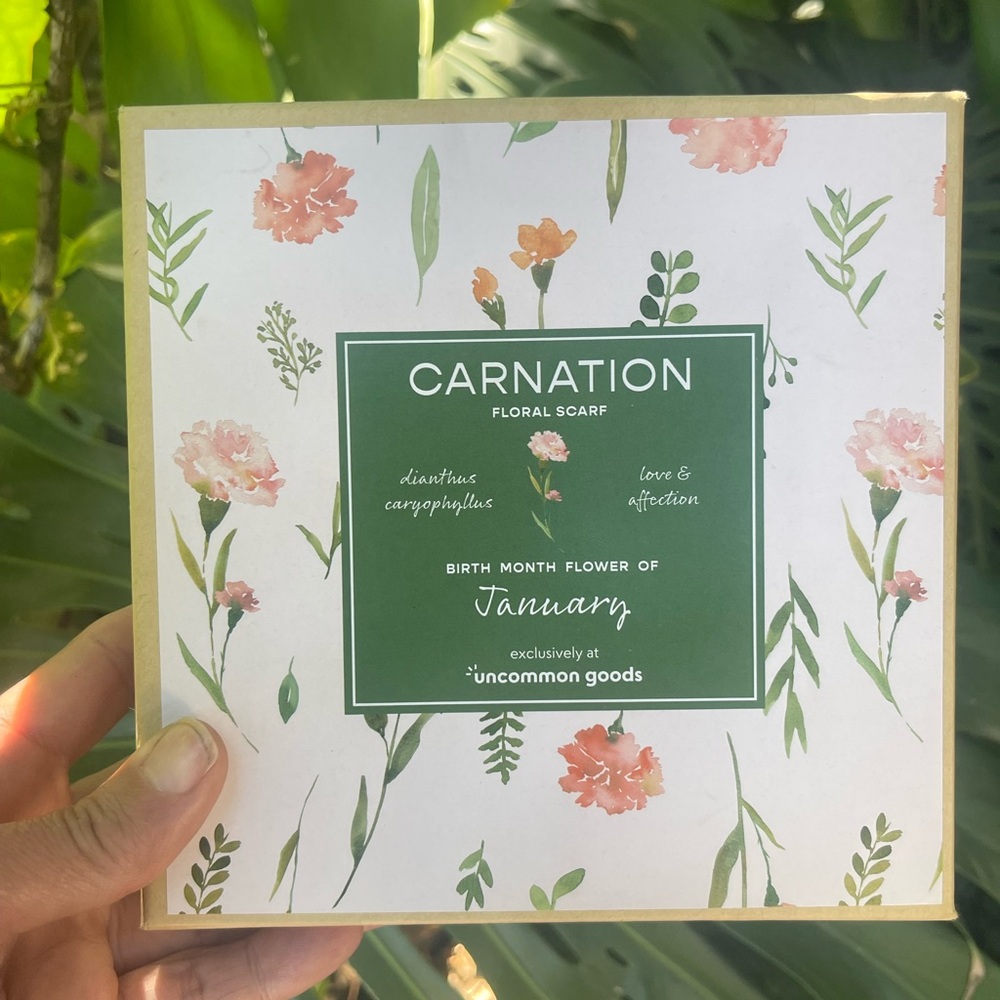 Beautiful carnation floral scarf
